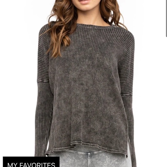 Free People Tops - 🐣Free People Heather Gray Waffle Knit Top